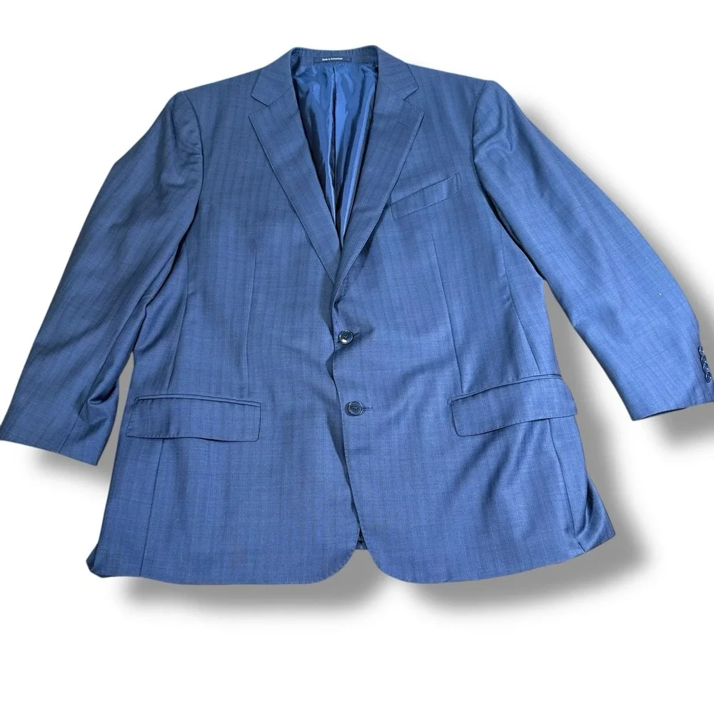 Ermenegildo Zegna Trofeo Mila Fit Blazer 60R 40R Navy Wool‎ Switzerland Luxury